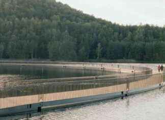 Cycle Bridge Over Lake on Former Coal Mine: BuroLandschap’s Innovative Design cycle-bridge-over-lake-on-former-coal-mine-burolandschaps-nnovative-design