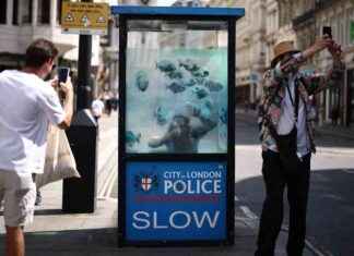 Banksy’s Piranha Police Sentry Box Donated to London Museum banksys-piranha-police-sentry-box-donated-to-london-museum