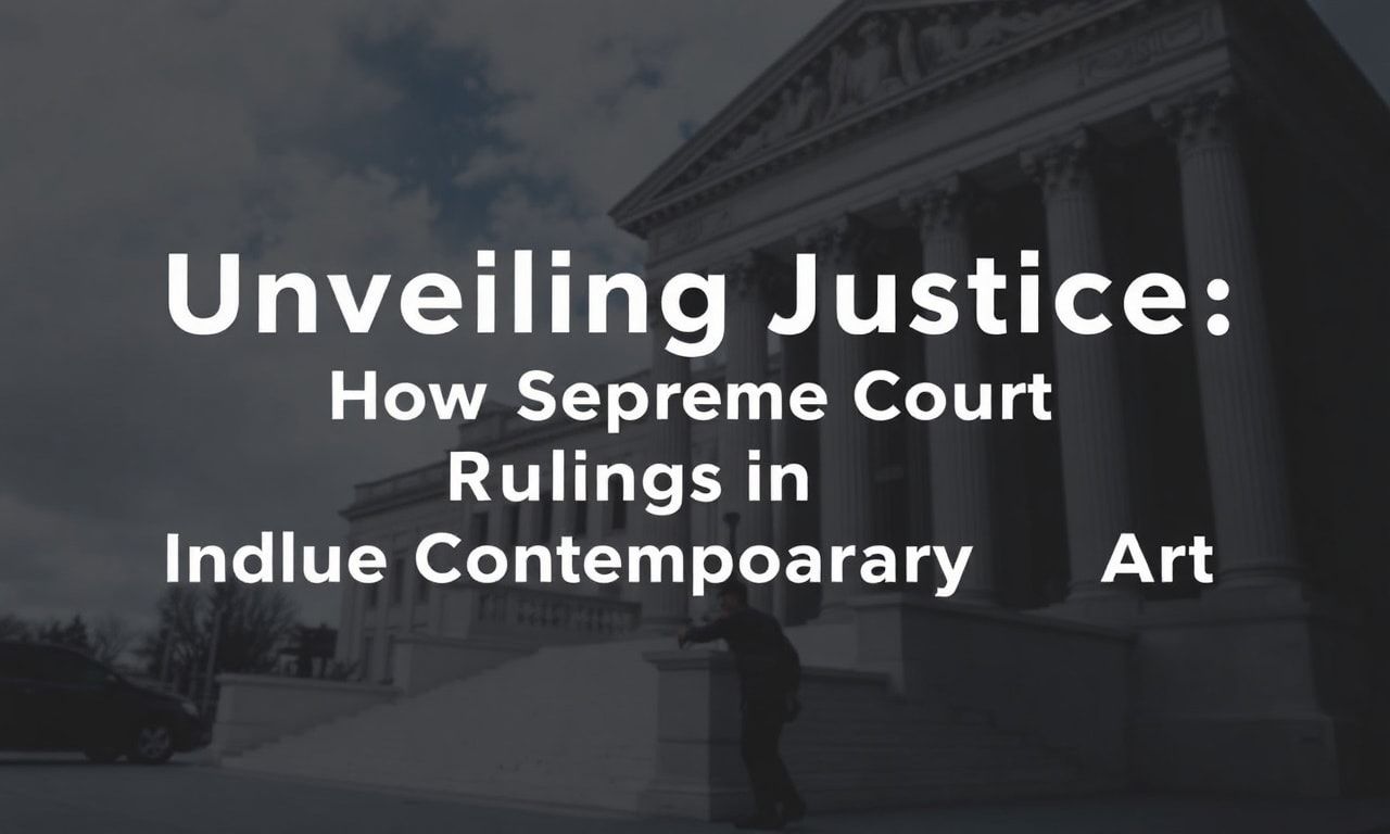 Unveiling Justice: How Supreme Court Rulings Influence Contemporary Art